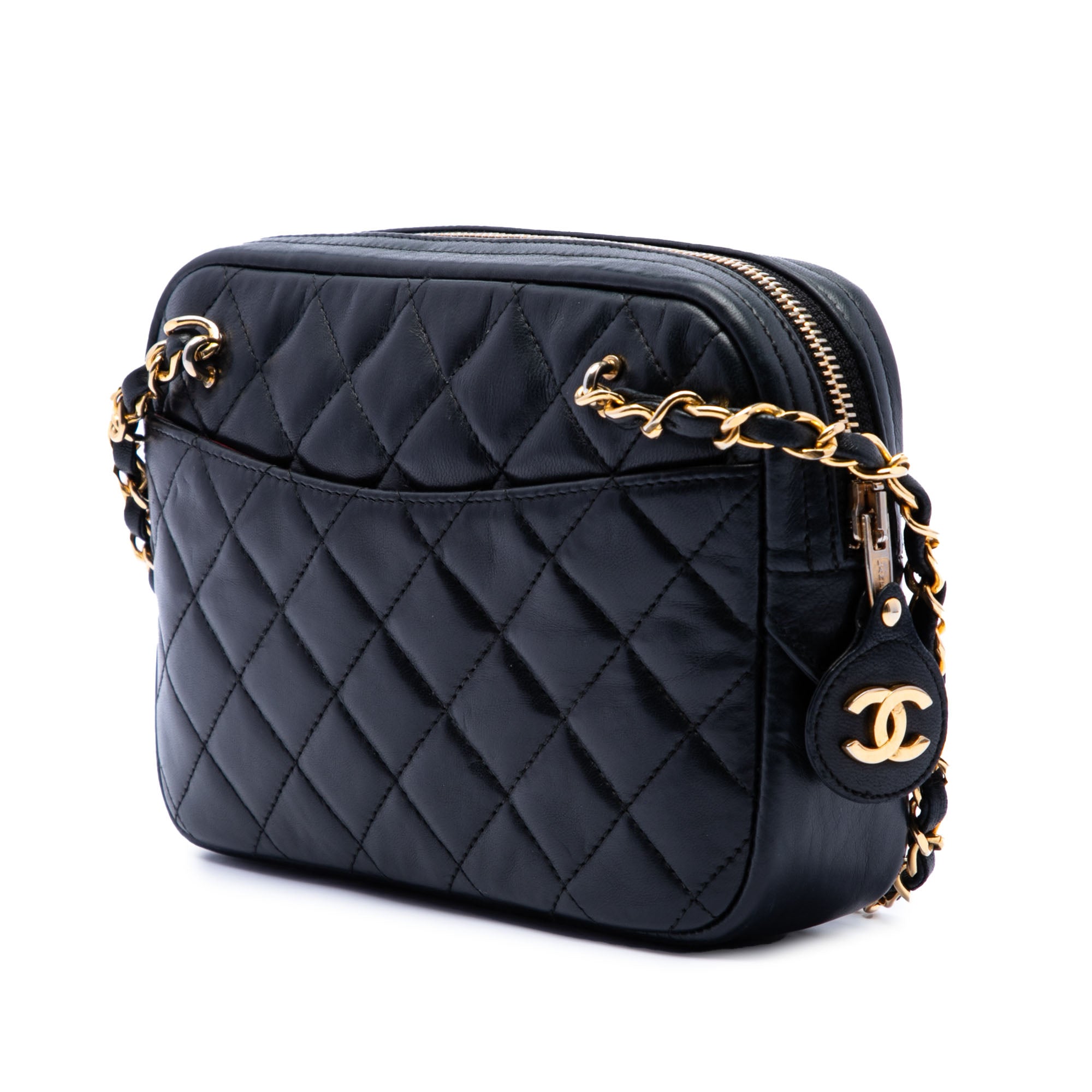 Mini CC Quilted Lambskin Pocket Chain Camera Bag - Image 2