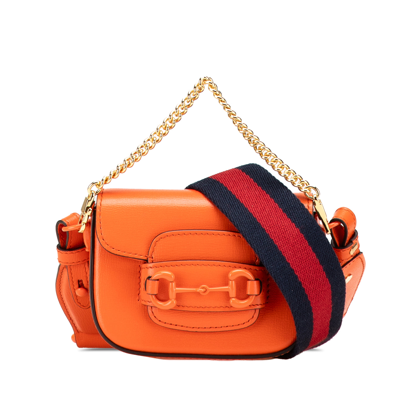 Mini Leather Horsebit 1955 Web Satchel - Image 1