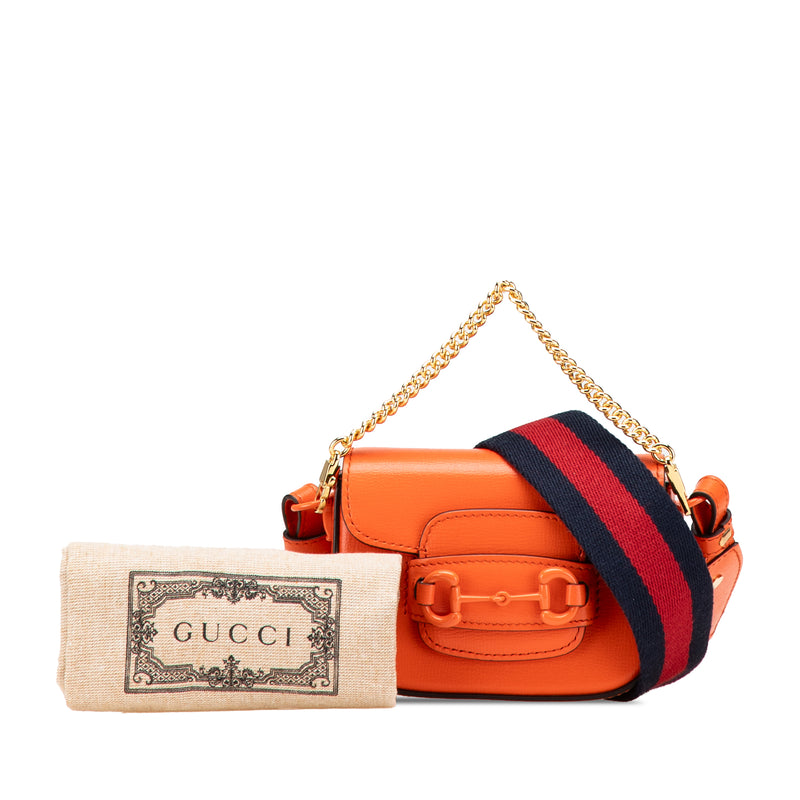 Mini Leather Horsebit 1955 Web Satchel - Image 14