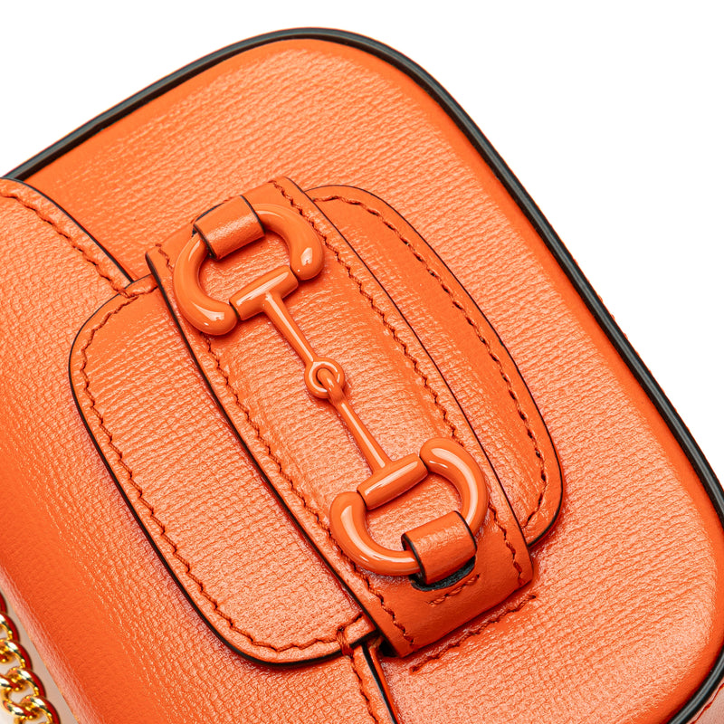 Mini Leather Horsebit 1955 Web Satchel - Image 7
