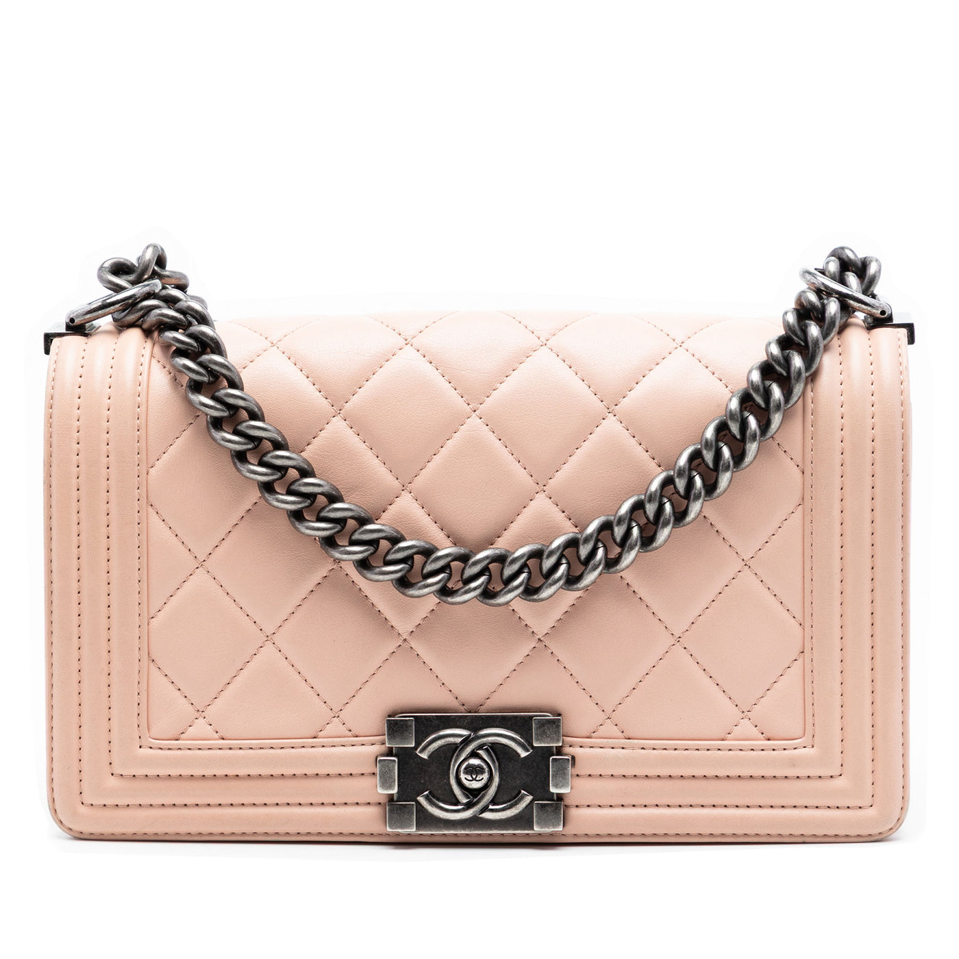 Old Medium Quilted Lambskin Boy Flap - Image 1