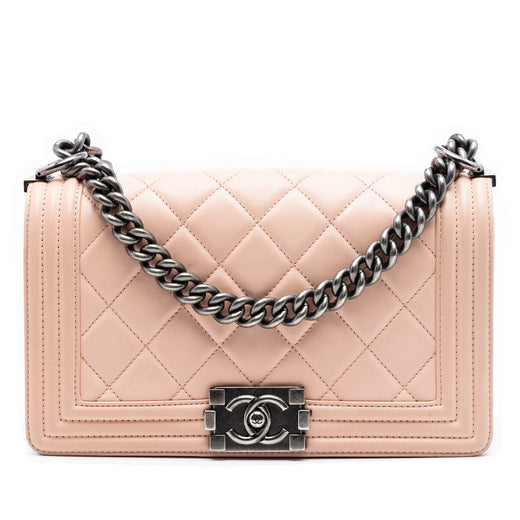 Old Medium Quilted Lambskin Boy Flap - Image 1
