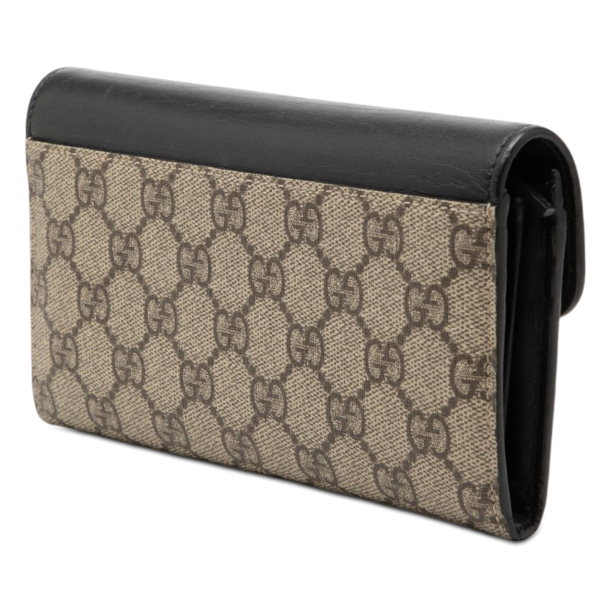 GG Supreme Pearl Studded Peony Long Wallet - Image 2