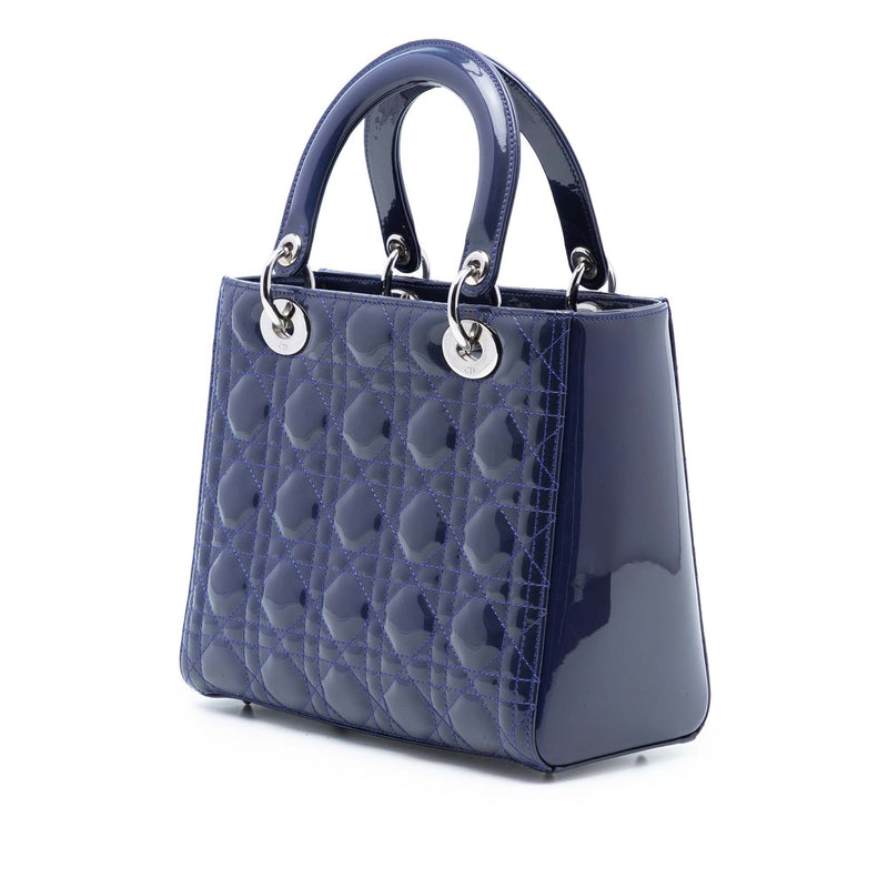 Medium Patent Cannage Lady Dior - Image 2