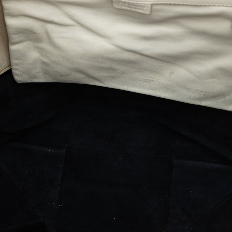 Bicolor Leather Vertical Cabas Tote - Image 4