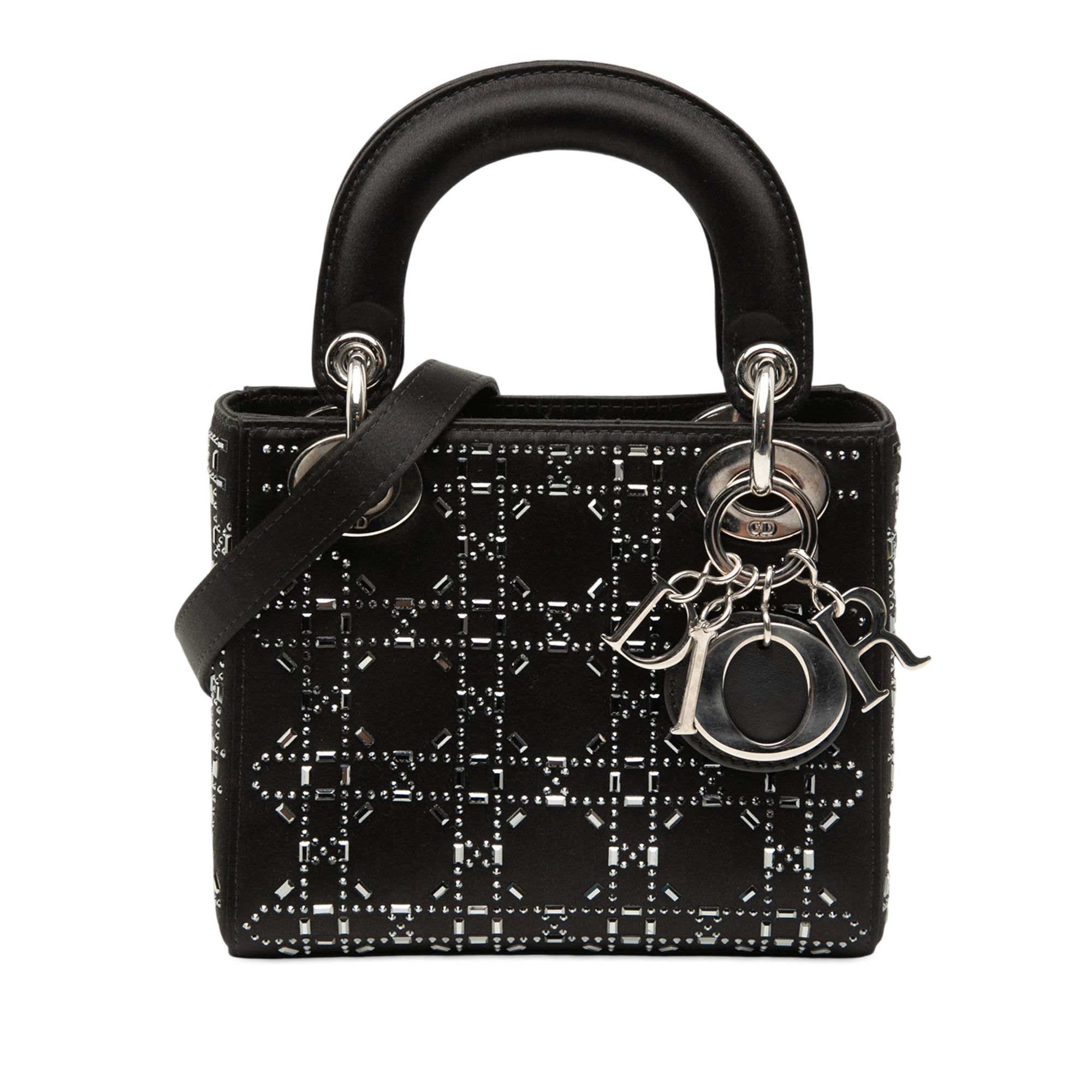 Mini Satin Cannage Strass Crystal Embellished Lady Dior - Image 1