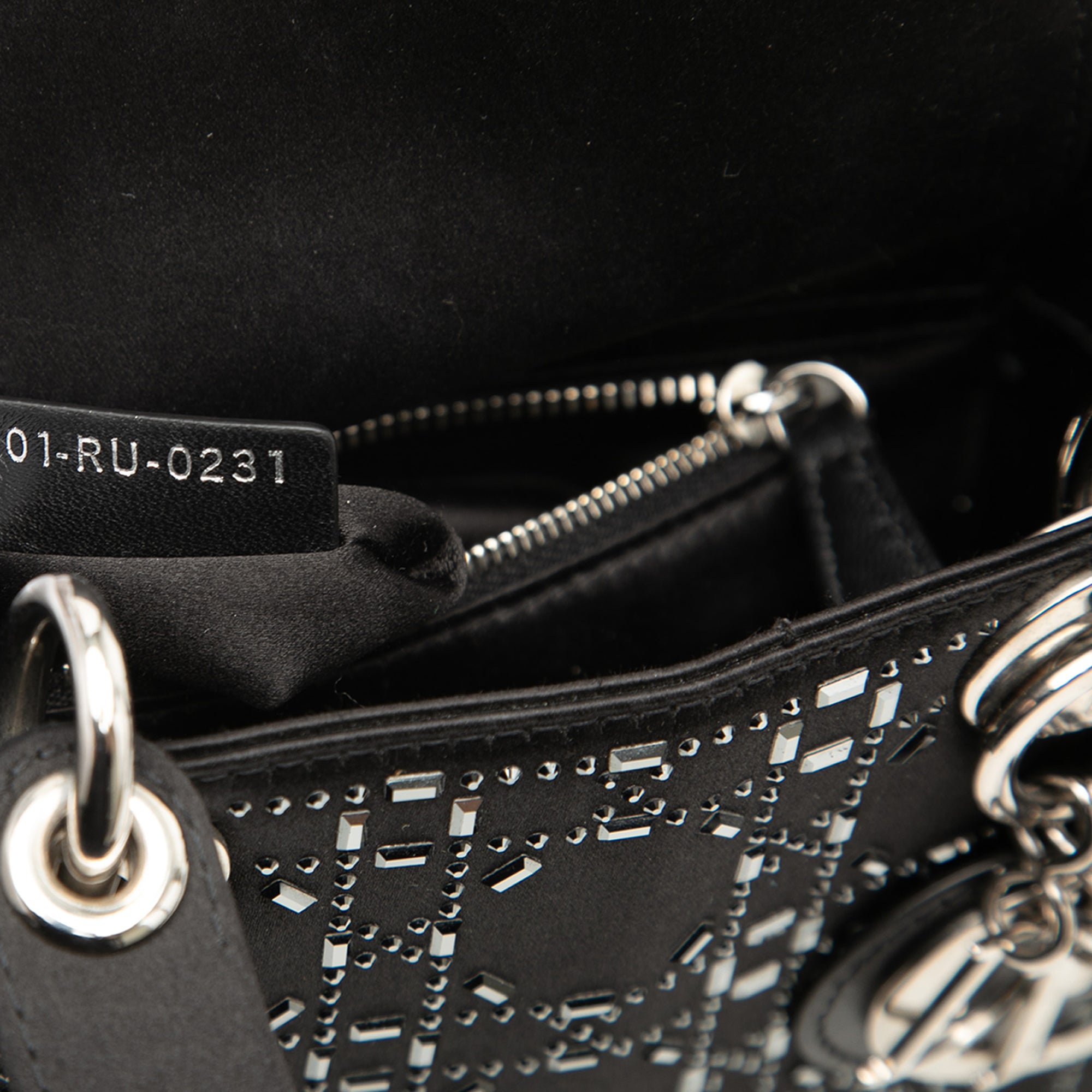 Mini Satin Cannage Strass Crystal Embellished Lady Dior - Image 6