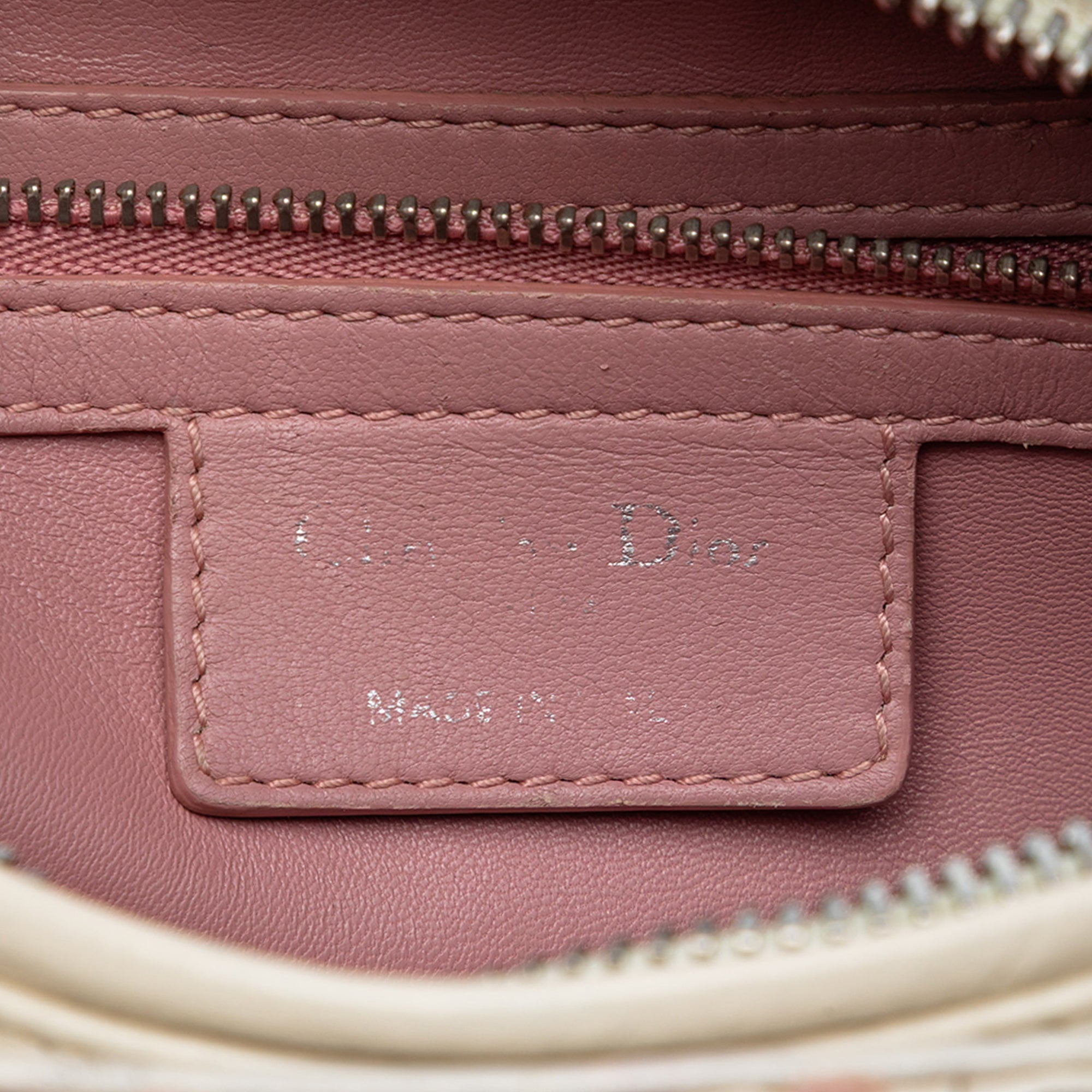 Medium Woven Lambskin and Tweed Lady Dior - Image 5