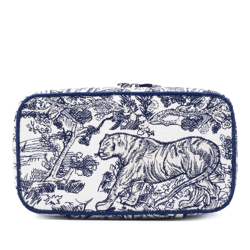 Embroidered Canvas Toile De Jouy DiorTravel Vanity Case - Image 3