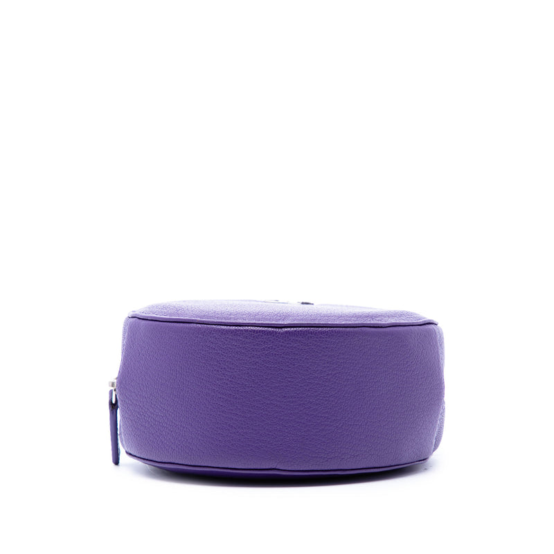 CC Goatskin Round Ski Clutch with Chain - Image 3