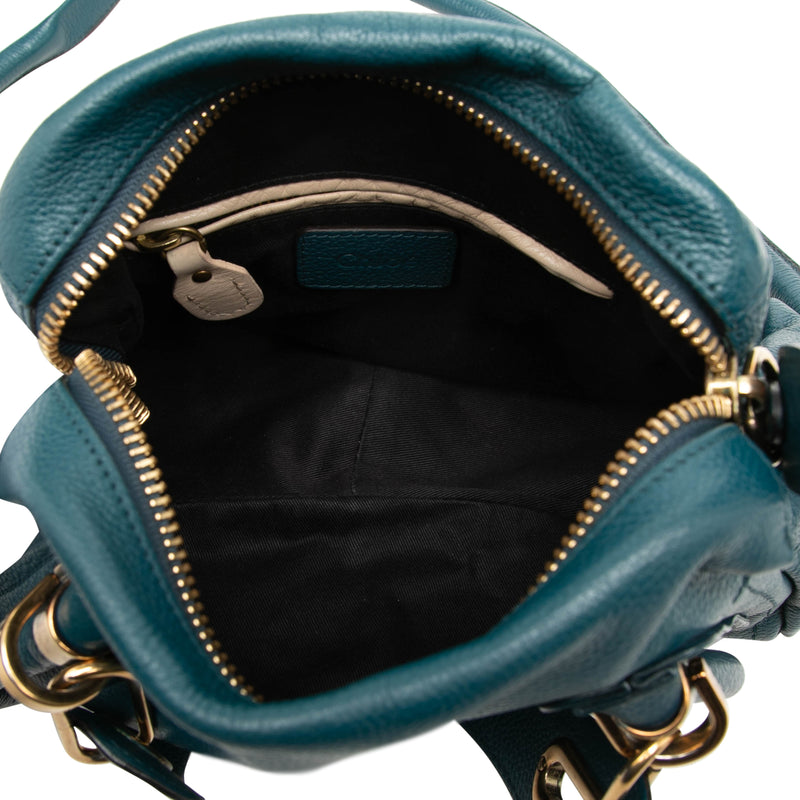 Small Pebbled Leather Paraty Satchel - Image 4