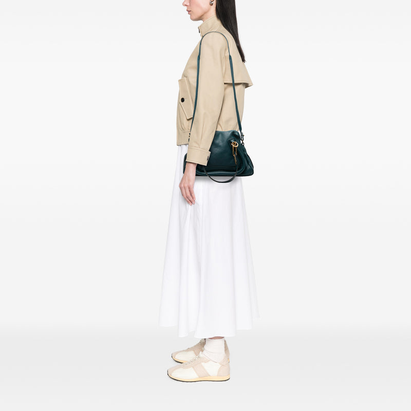 Small Pebbled Leather Paraty Satchel - Image 6