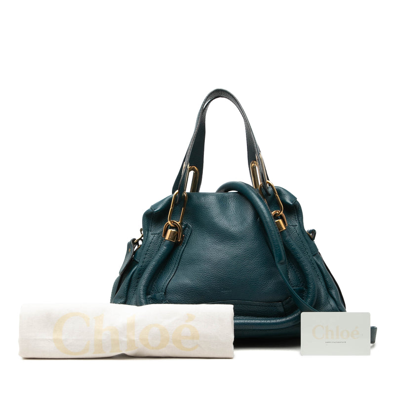 Small Pebbled Leather Paraty Satchel - Image 7