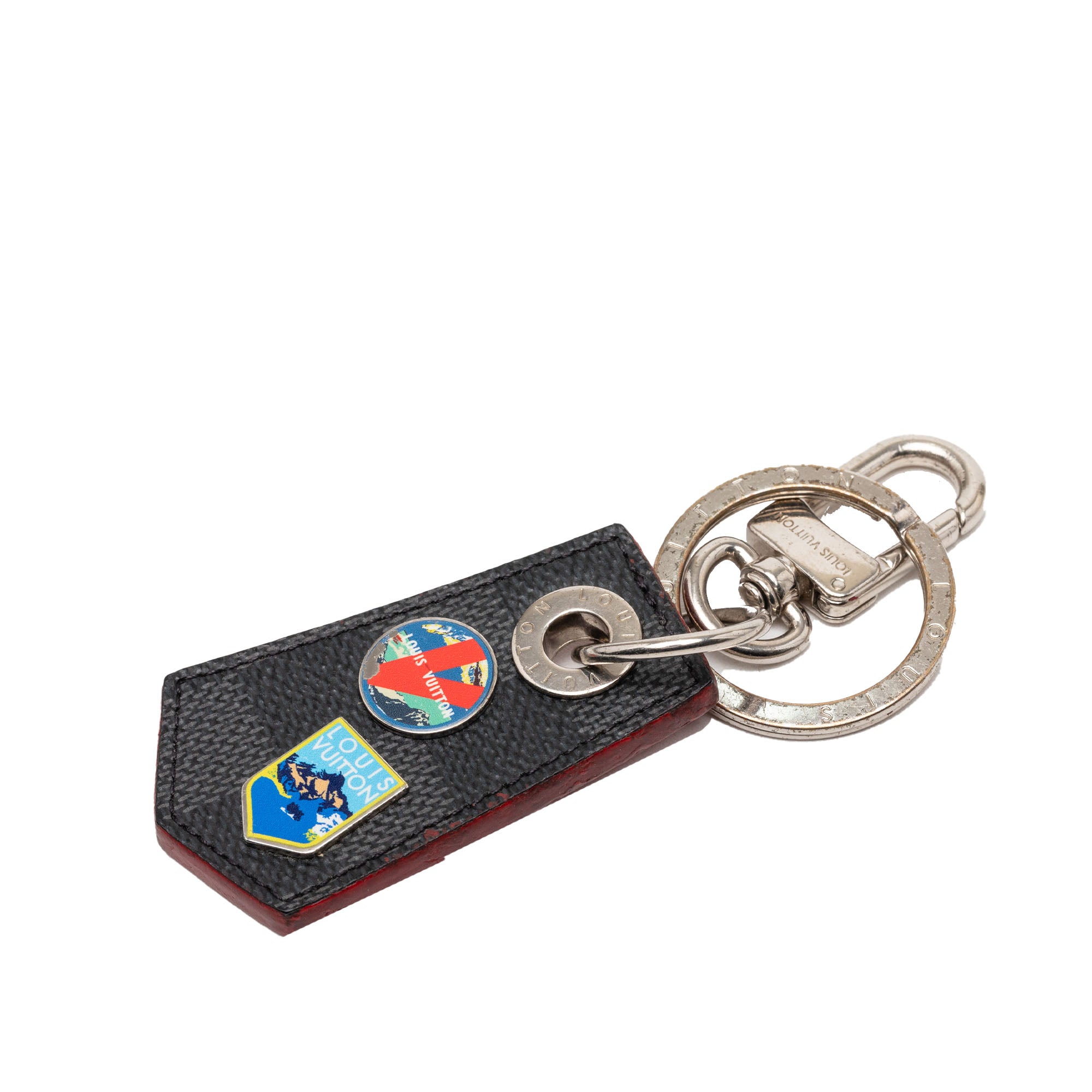 Damier Graphite Alps Enchappe Bag Charm and Key Holder - Image 1