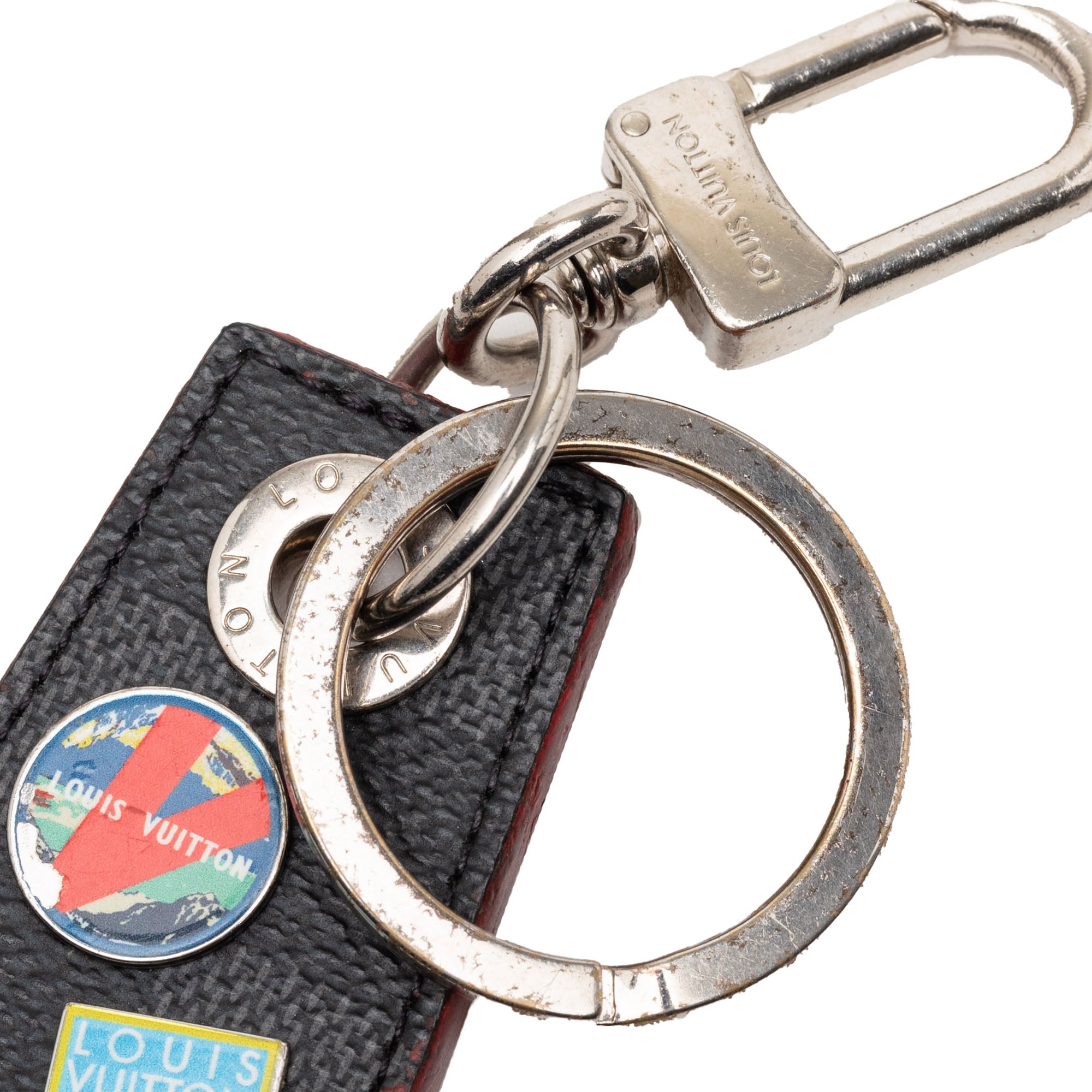 Damier Graphite Alps Enchappe Bag Charm and Key Holder - Image 4