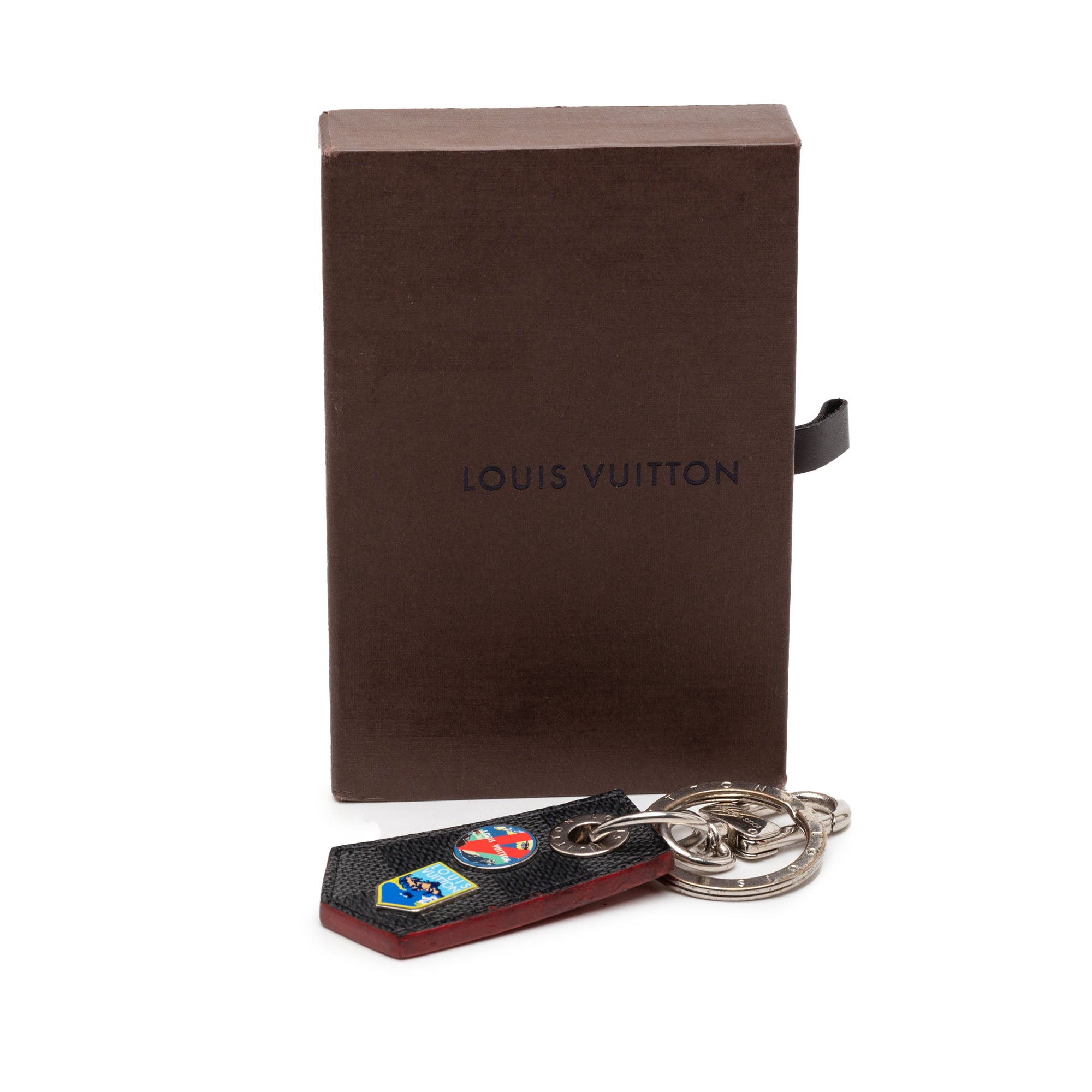 Damier Graphite Alps Enchappe Bag Charm and Key Holder - Image 5