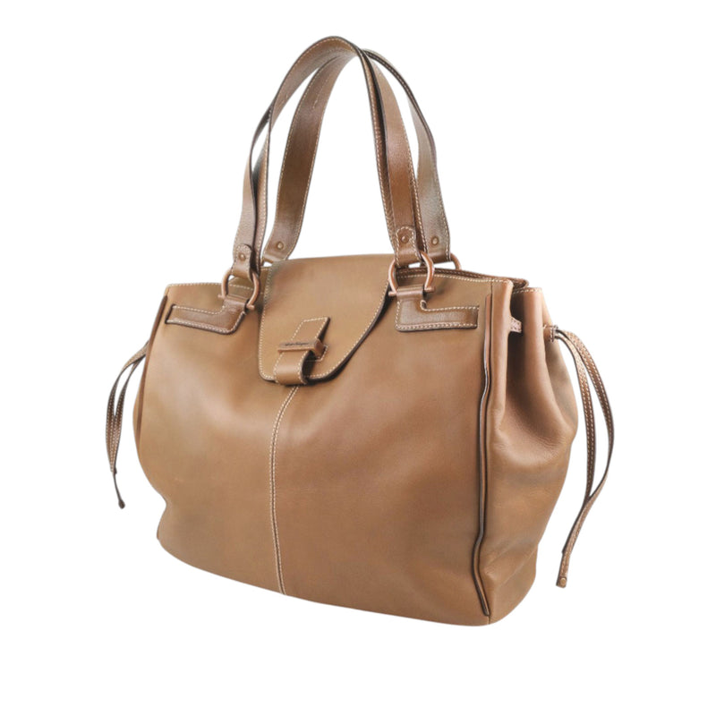 Leather Gancini Tote - Image 3