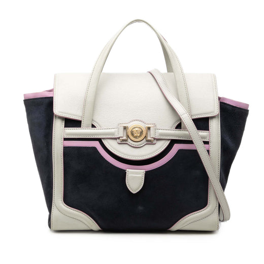 Suede and Goatskin Signature Satchel - Image 1