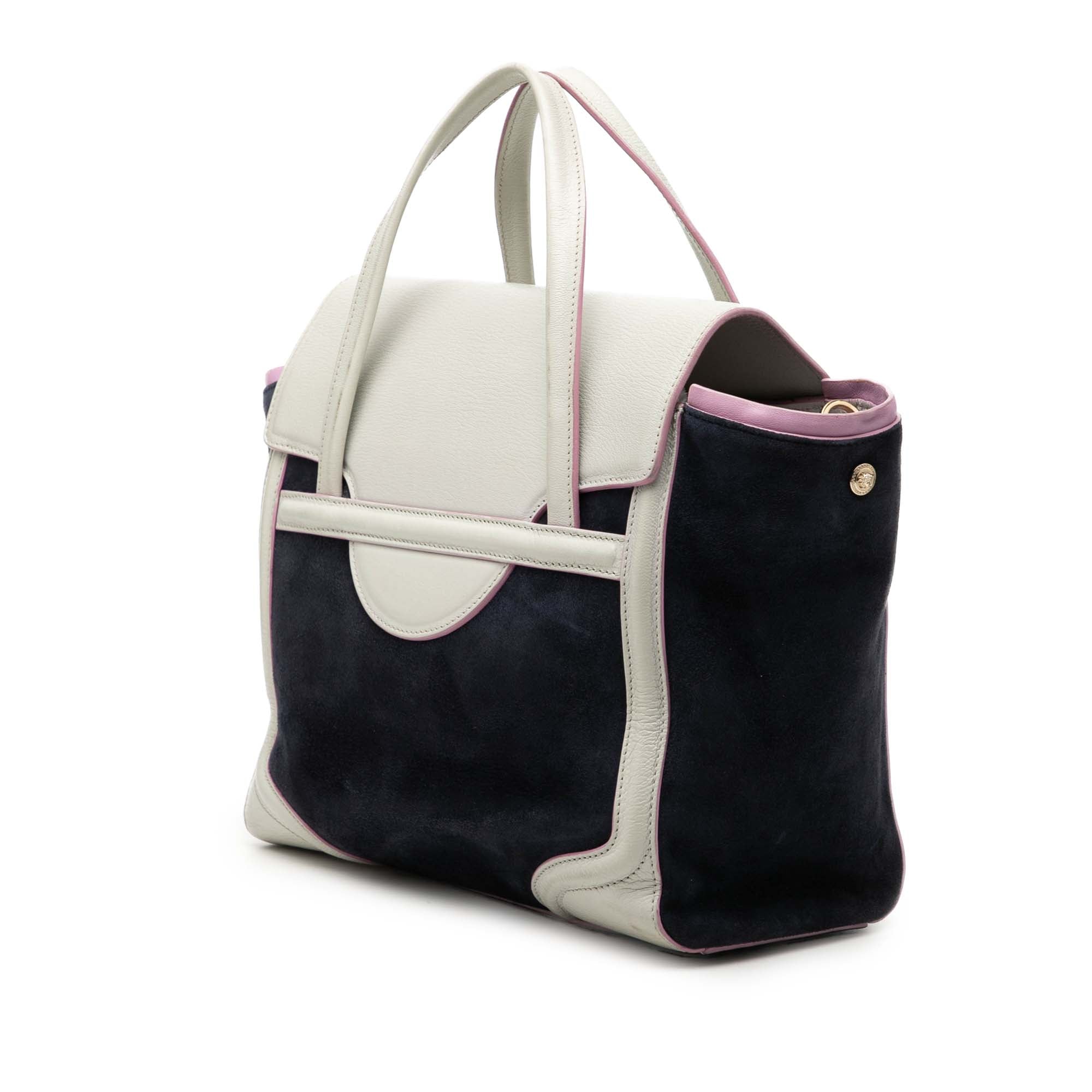 Suede and Goatskin Signature Satchel - Image 2