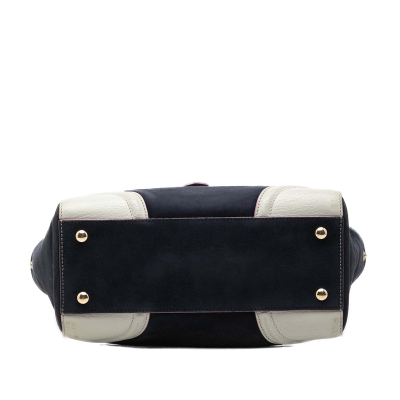 Suede and Goatskin Signature Satchel - Image 3