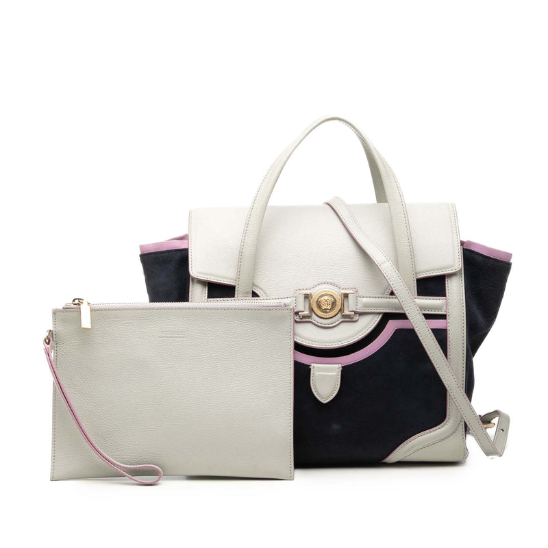 Suede and Goatskin Signature Satchel - Image 7