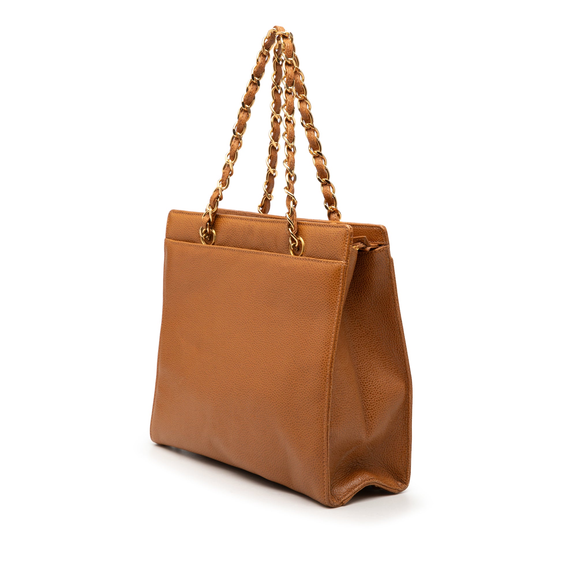CC Caviar Chain Turn Lock Tote - Image 2