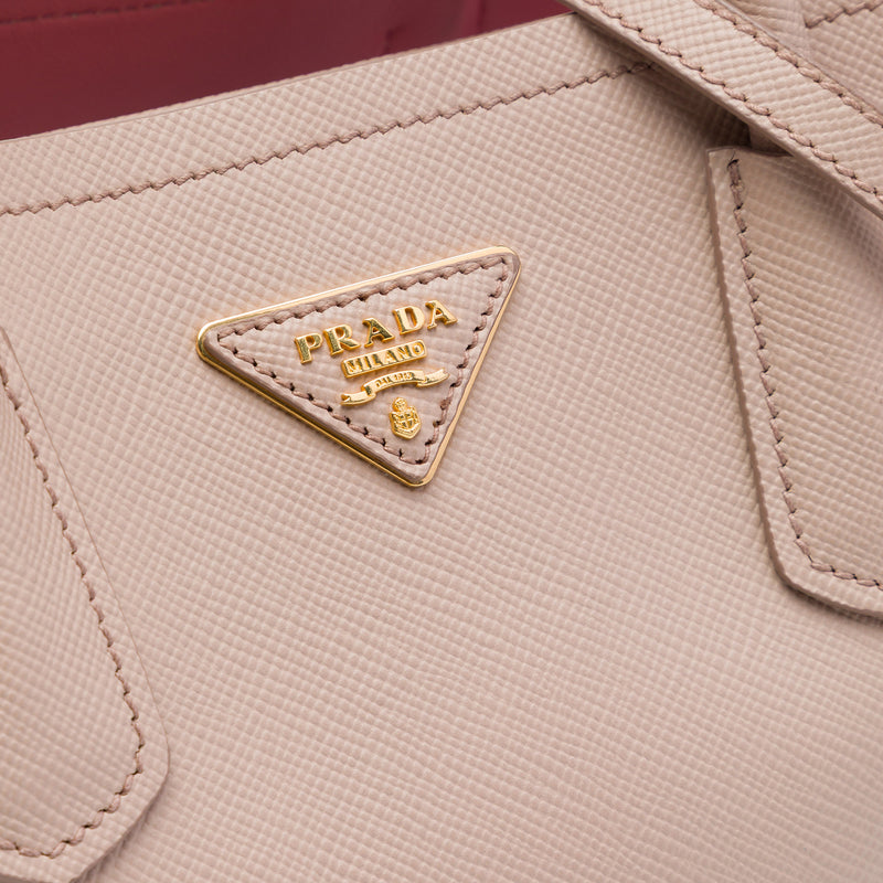 Medium Saffiano Cuir Double Satchel - Image 5