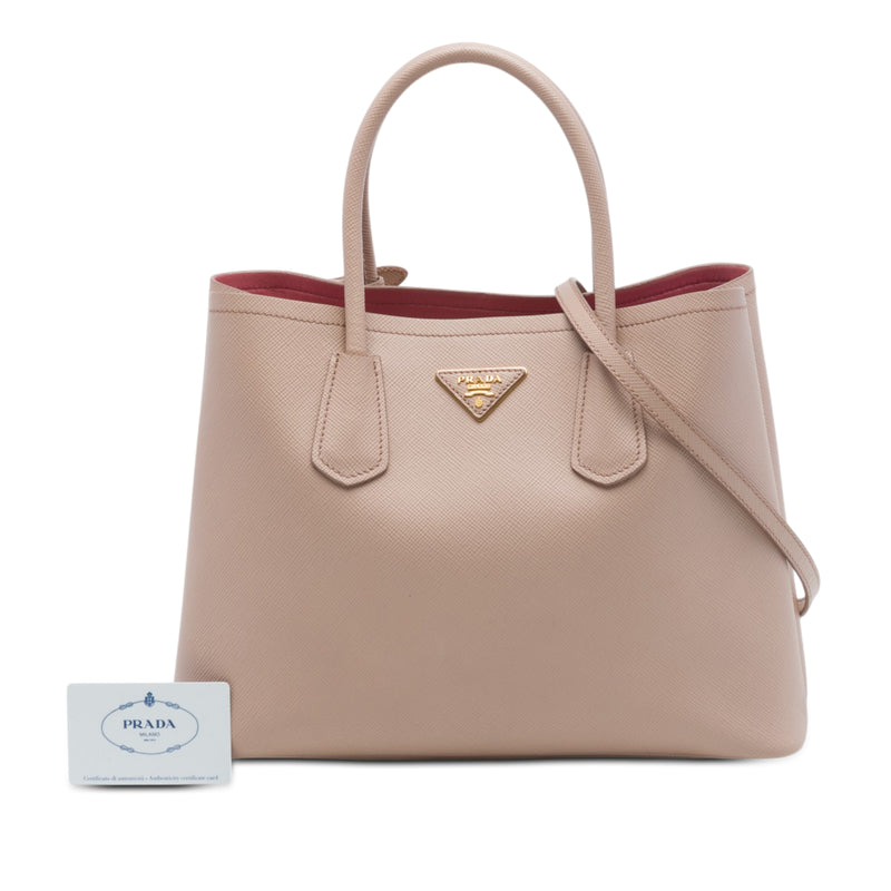 Medium Saffiano Cuir Double Satchel - Image 7