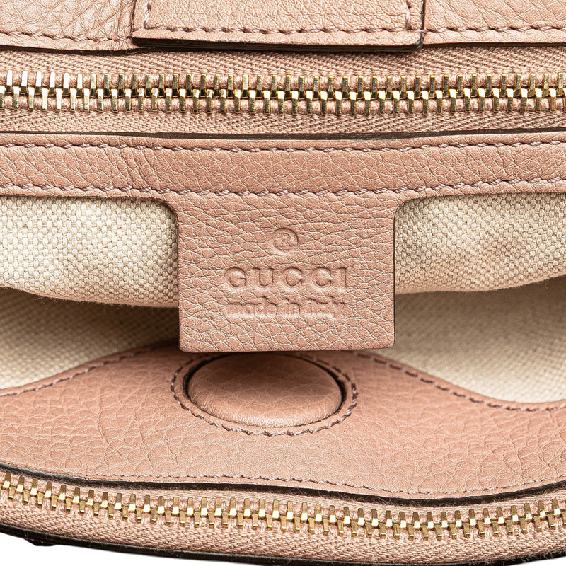 Medium Calfskin Bamboo Shopper Satchel - Image 7