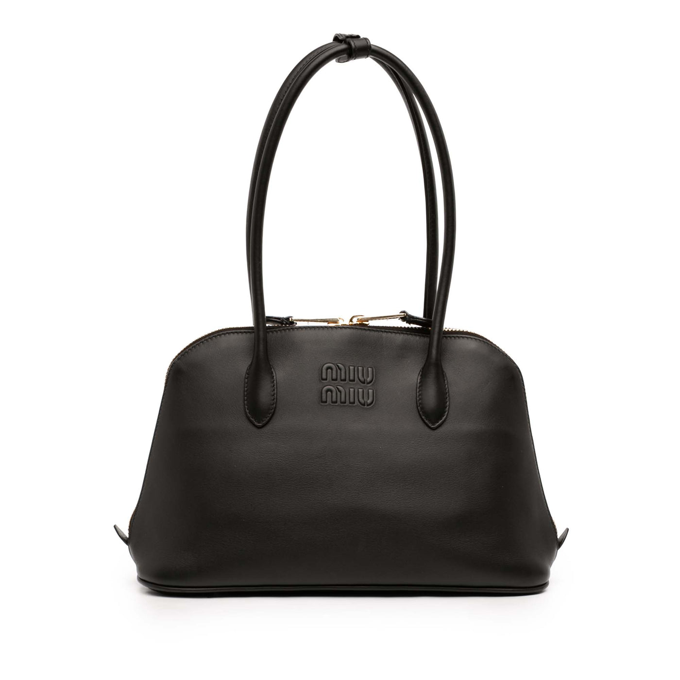 Softy Calfskin Embossed Logo Shoulder Bag - Image 1