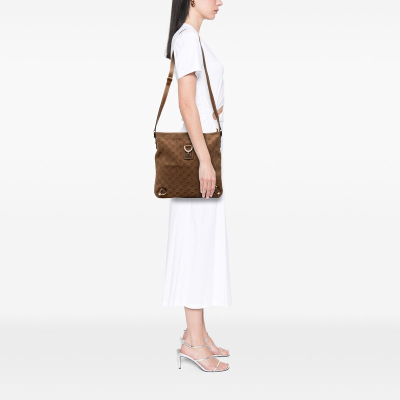 GG Suede Abbey D Ring Crossbody - Image 7