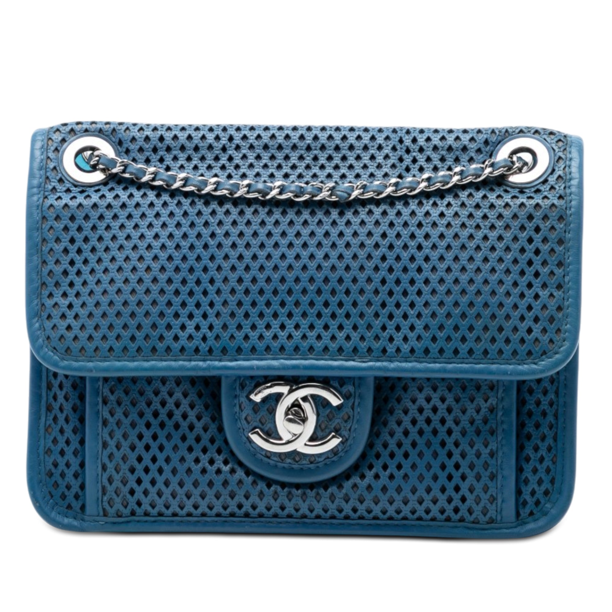 Small Perforated Calfskin Up In The Air Flap - Image 1