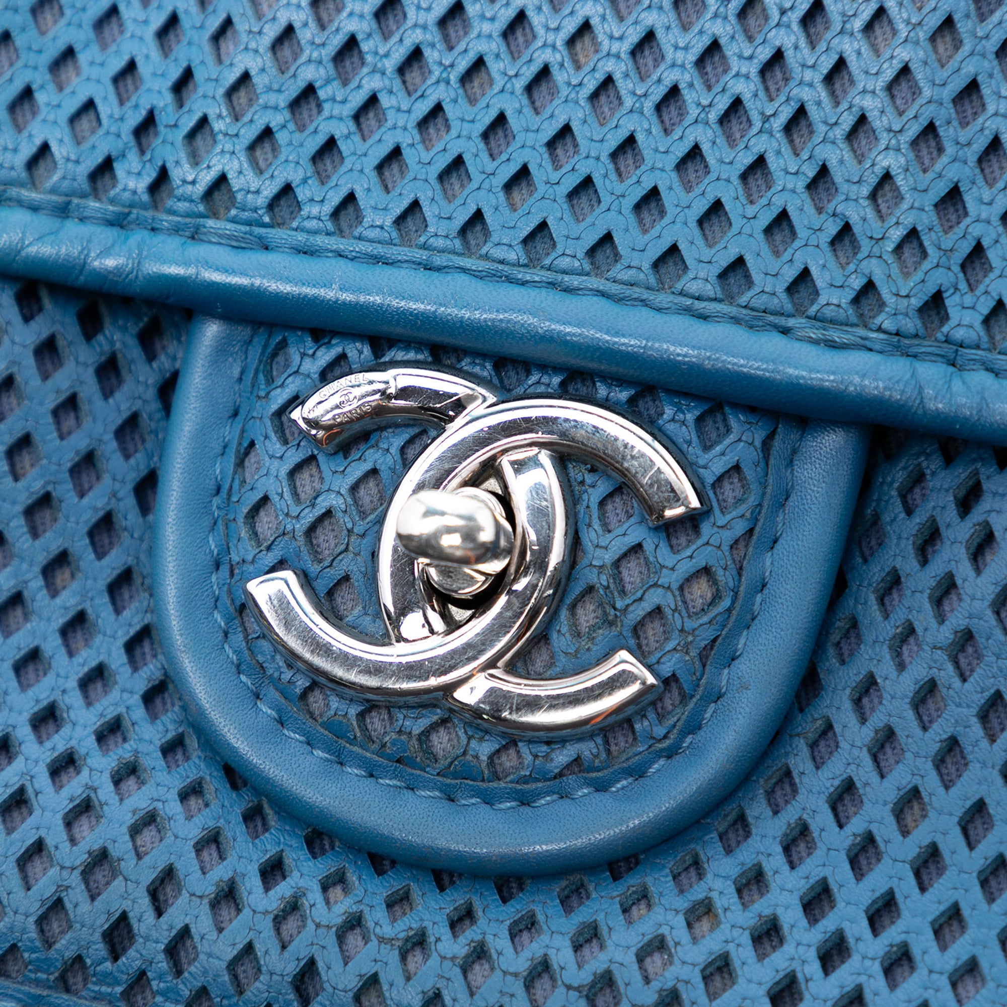 Small Perforated Calfskin Up In The Air Flap - Image 6