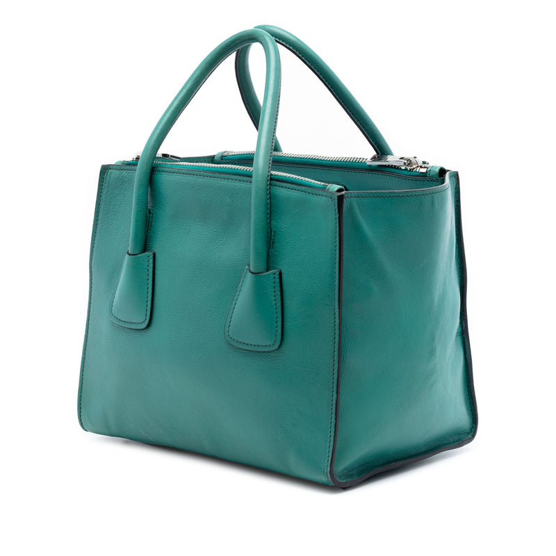 Glace Calf Twin Pocket Double Handle Satchel - Image 2