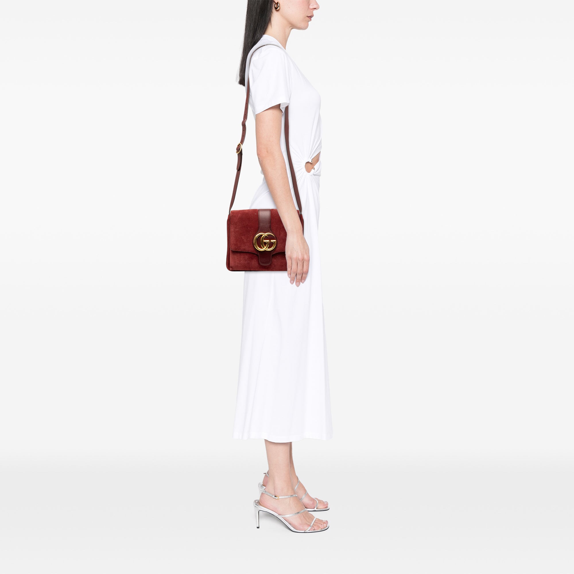 Medium Suede Arli Crossbody - Image 7