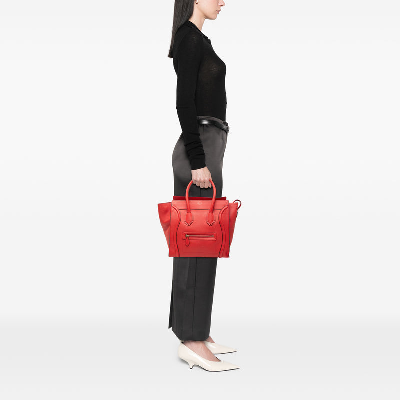 Mini Grained Calfskin Luggage Tote - Image 7