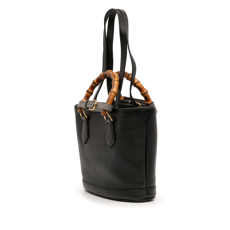 Small Calfskin Bamboo Diana Convertible Bucket Bag - Image 2