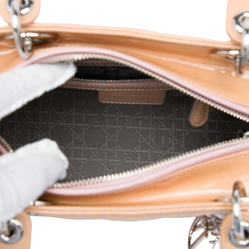 Medium Patent Cannage Lady Dior - Image 4