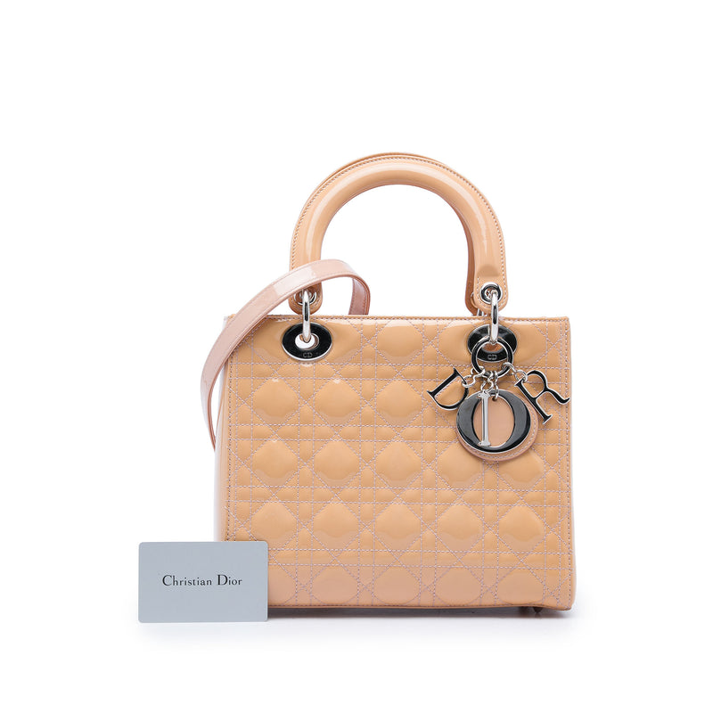 Medium Patent Cannage Lady Dior - Image 6