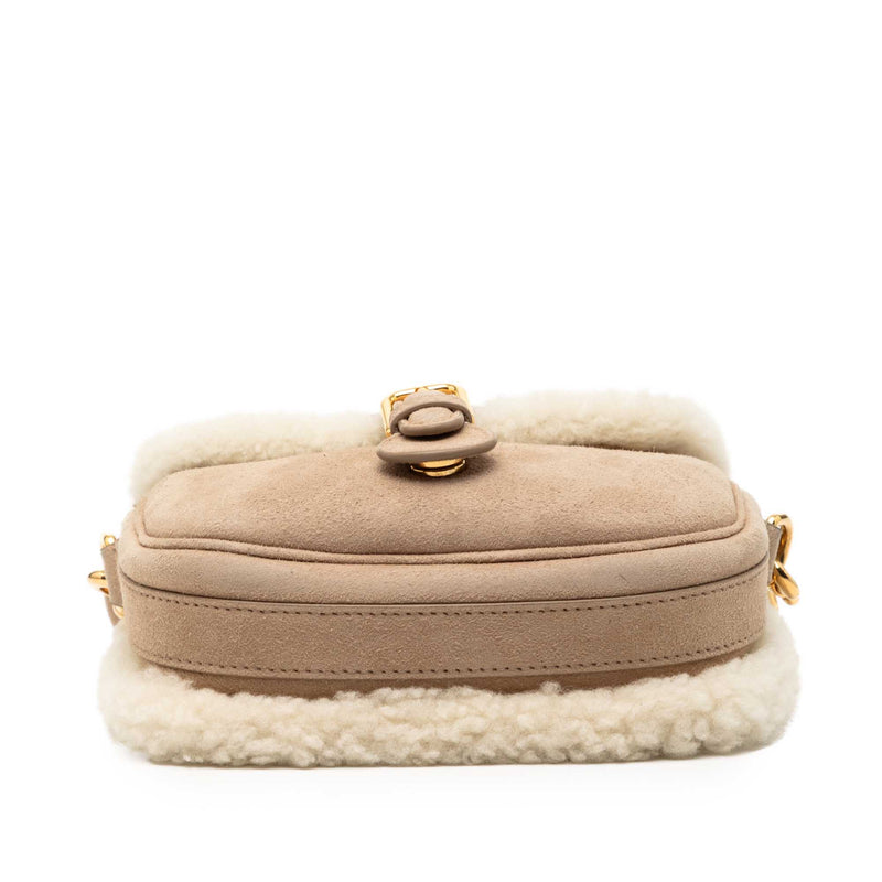 Small Suede Shearling Bobby Crossbody - Image 2