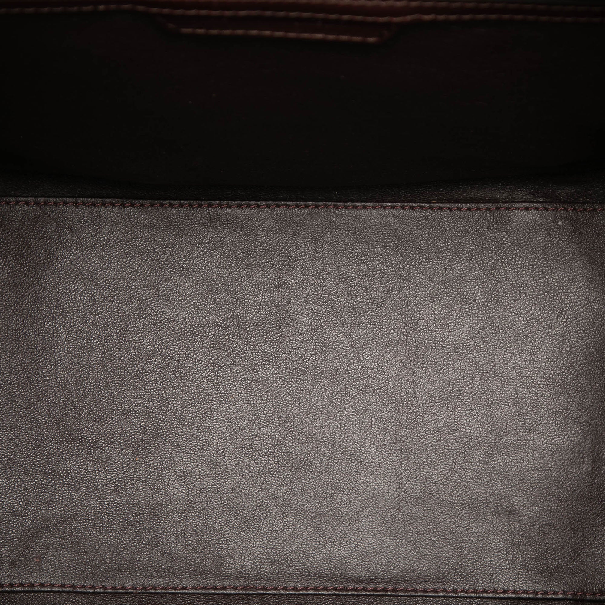 Mini Tricolor Linen and Leather Luggage Tote - Image 4