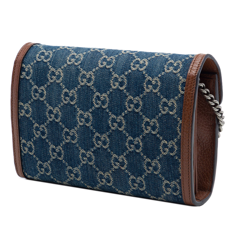 GG Denim Dionysus Wallet on Chain - Image 2
