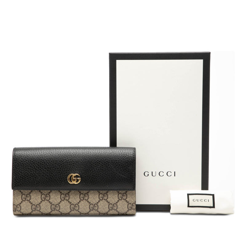 Bicolor GG Marmont GG Supreme Continental Wallet - Image 8