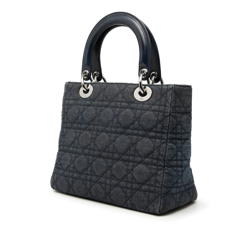 Medium Denim Cannage Lady Dior - Image 2