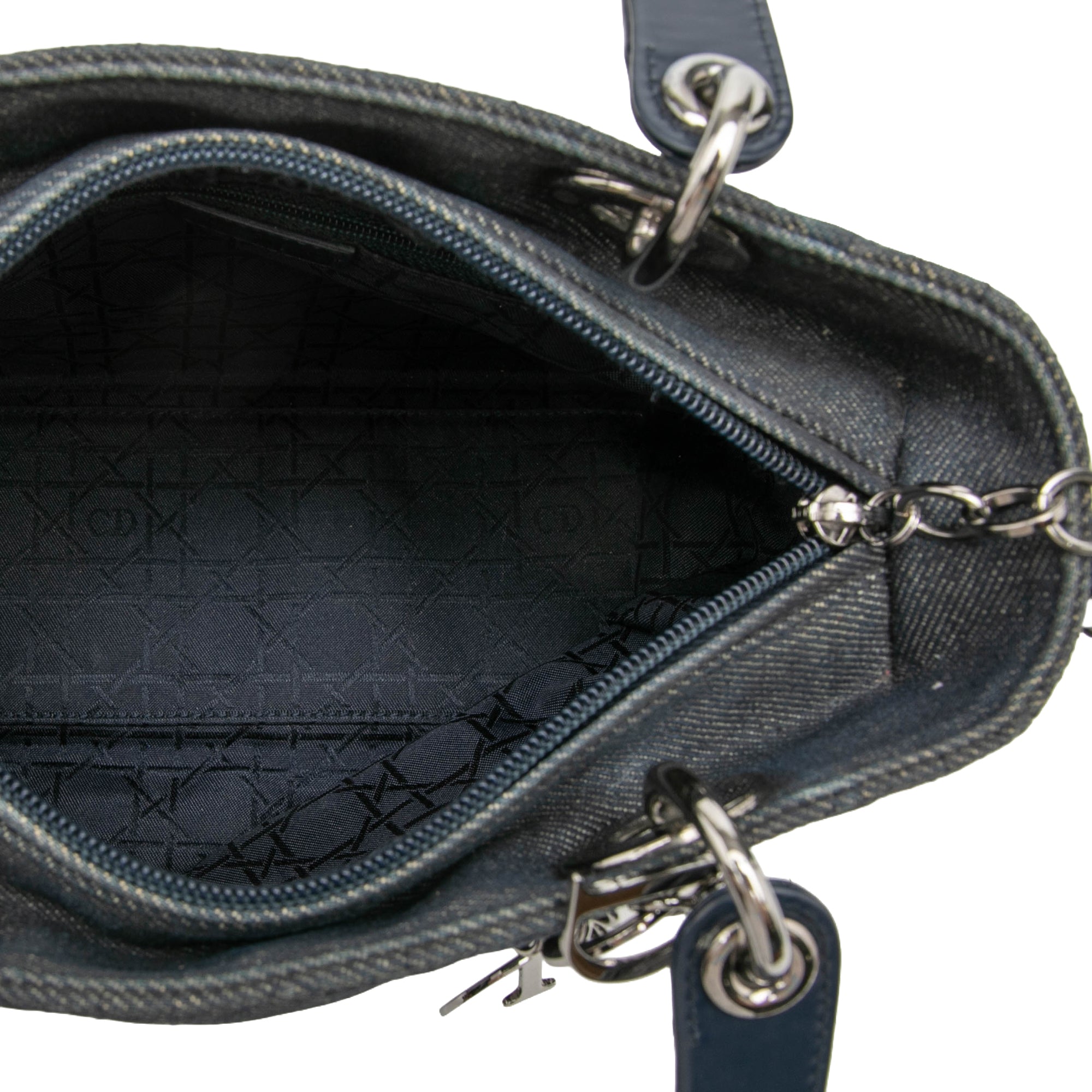 Medium Denim Cannage Lady Dior - Image 4