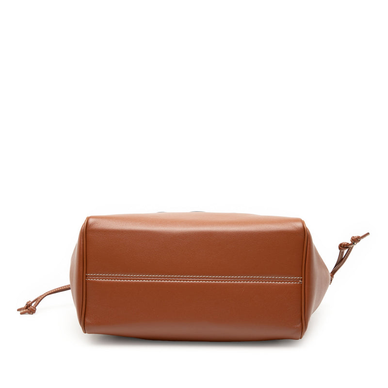Small Calfskin Cuir Triomphe Cabas Drawstring Satchel - Image 3