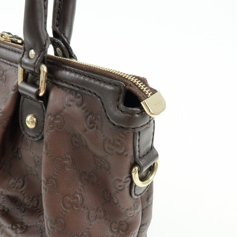Gucci Sukey Top Handle Satchel Guccissima Leather Brown