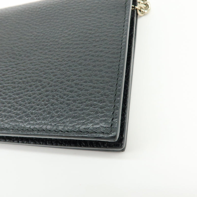 Gucci Betty Chain Wallet (outlet) Leather Black Bag