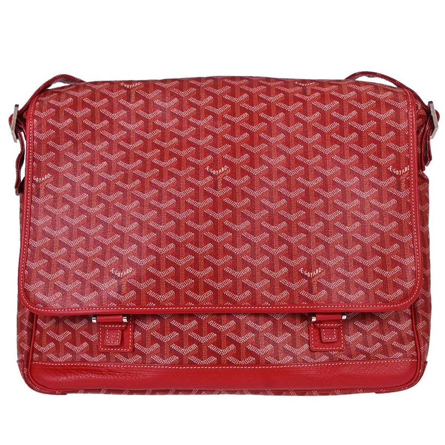 Goyard Grand Bleu Messenger Coated Canvas Red