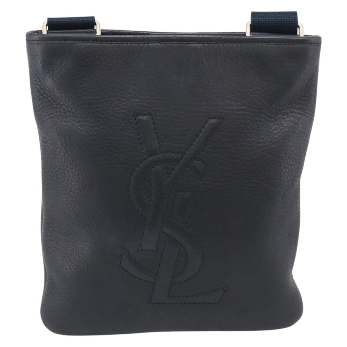 Saint Laurent Vintage Shoulder Bag Leather Black